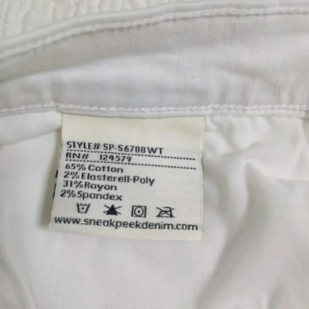 Sneak Peek Bermuda Denim Cuffed High Rise Pocket Summer Beach Size M Womens